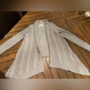 Anthropologie Saturday Sunday Neela cardigan sweater in gray cable knit size med